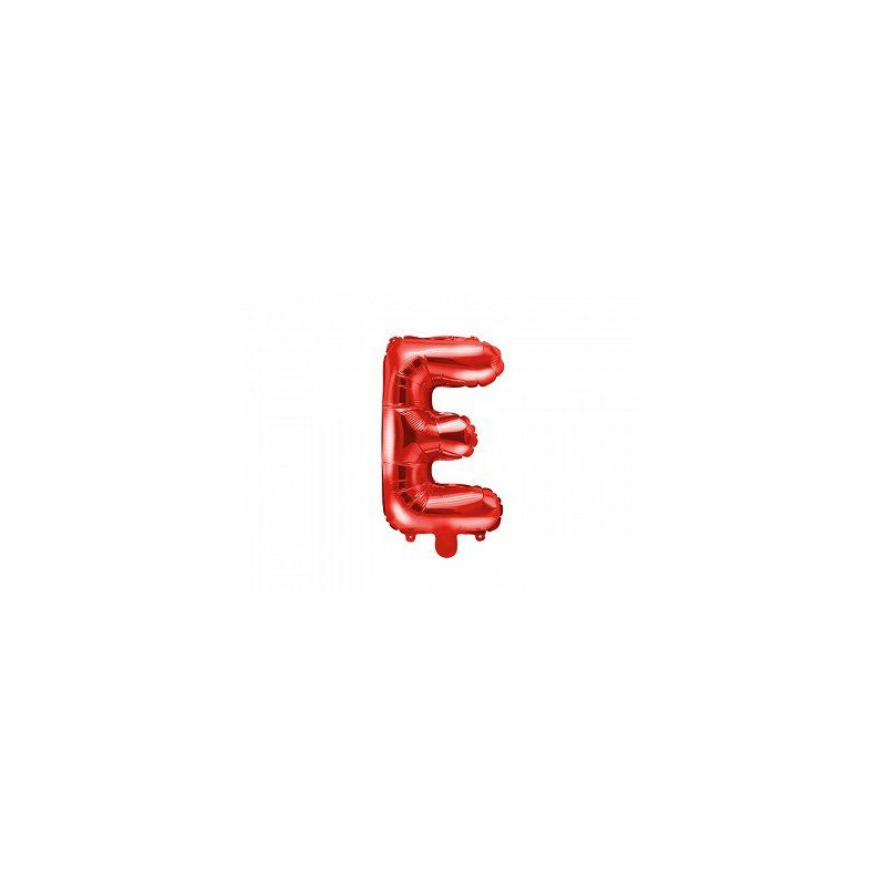 Balon foliowy Litera 'E'', 35cm, czerwony