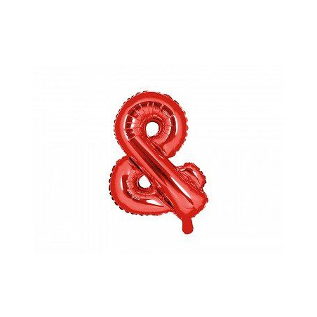 Balon foliowy Litera ''&'', 35cm, czerwony
