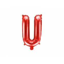 Balon foliowy Litera ''U'', 35cm, czerwony