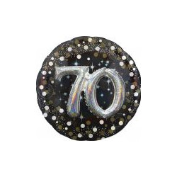 Balon foliowy holograficzny "Sparkling Birthday 70