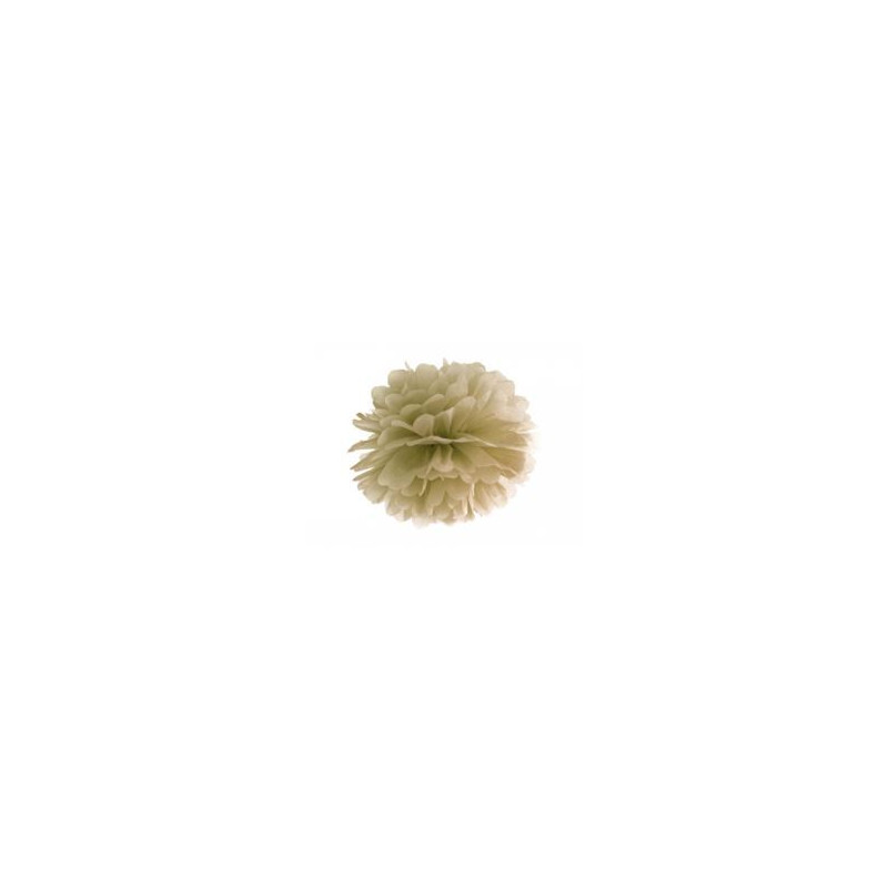 Pompon bibułowy, złoty, 25cm
