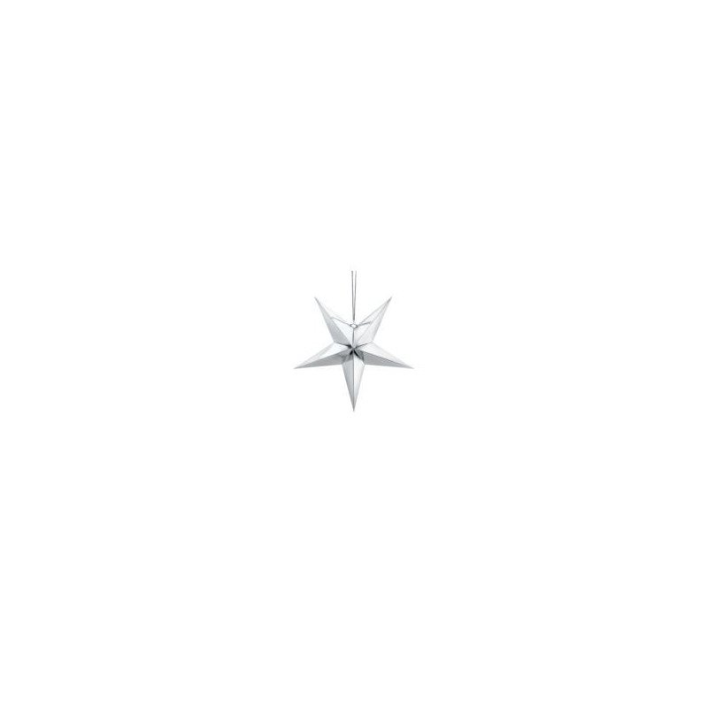 Gwiazda papierowa, 45cm, srebrny