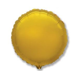 Balon, foliowy 18" FX - "Okrągły" złoty