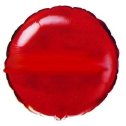 Balon, foliowy 18" FX - "Okrągły" czerwony
