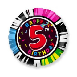 Balon foliowy 18" FX - " Happy Birthday - 5"