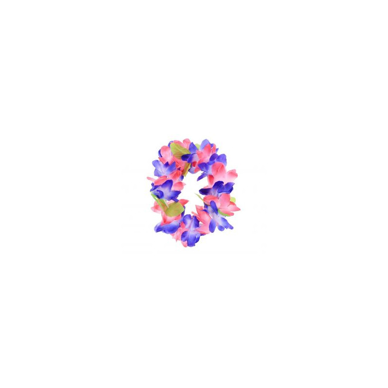 Opaska hawajska, duże kwiaty, fioletowo-różowa