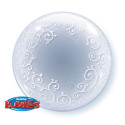 Balon foliowy 24" QL Bubble Deco "Filigranowe Ozdo