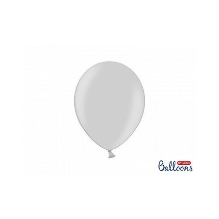 Balony Strong 27cm, Metallic Silver Snow
