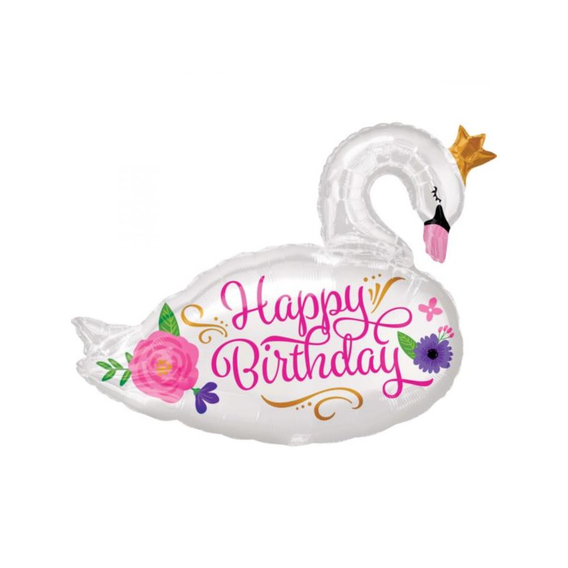 Balon foliow Happy Birthday Awan 73x55 cm