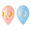 Balony Premium Hel Księżyce i gwiazdki, 13 cali /