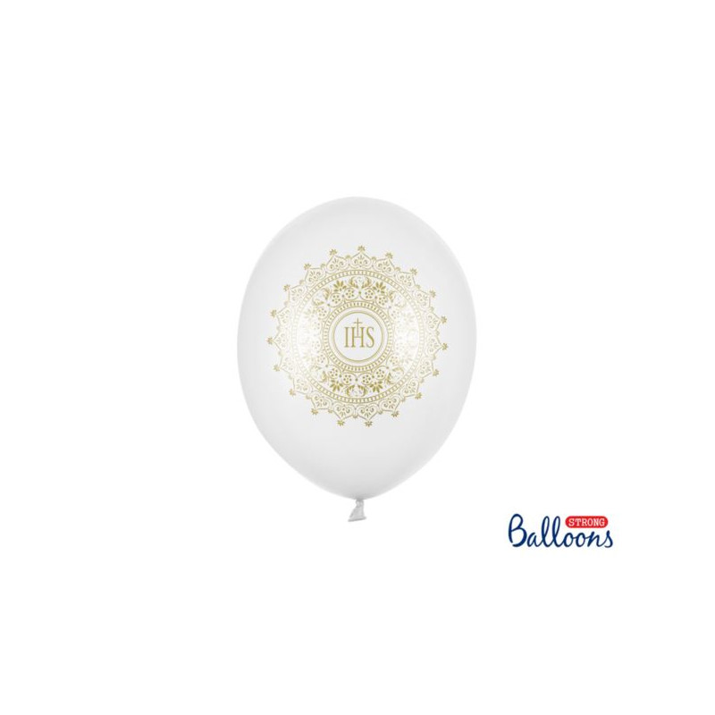 Balony 30cm, IHS, Metallic Pure White