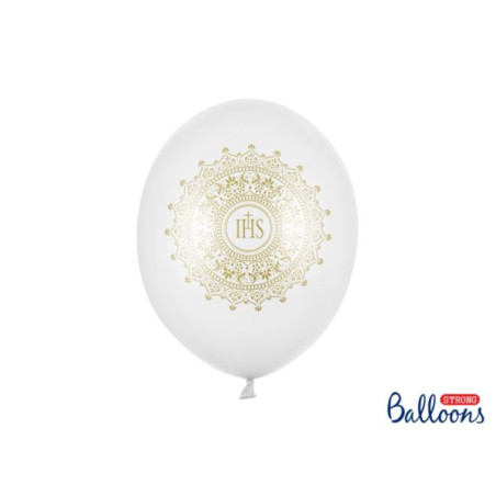 Balony 30cm, IHS, Metallic Pure White