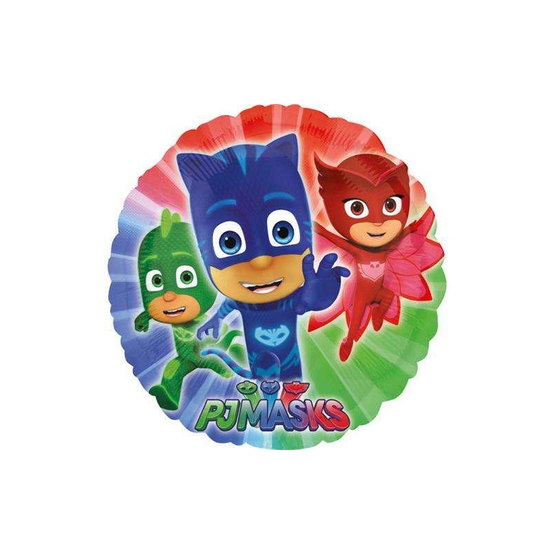 Balon foliowy okrągły PJ Masks, 43 cm, 1 szt.