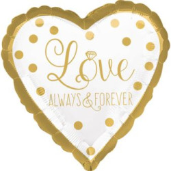 Standard,  napis "Love  Always & Forever", balon f