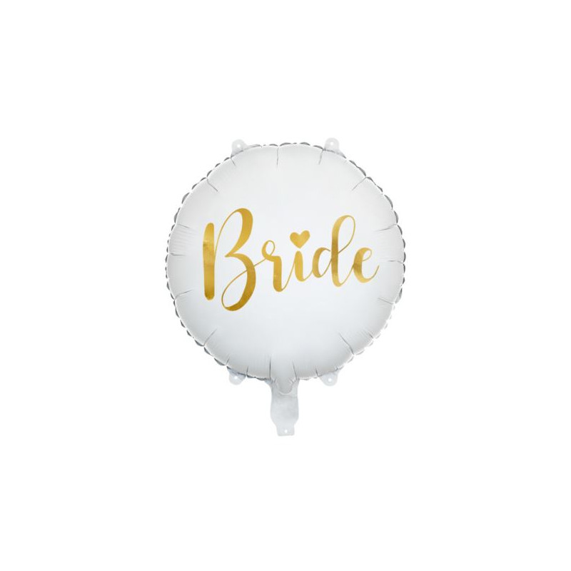 Balon foliowy Bride 45cm, biały