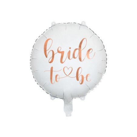 Balon foliowy Bride to be 45cm, biały