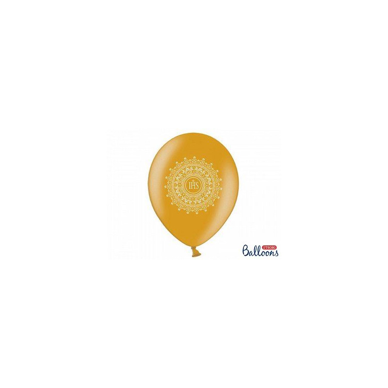 Balony 30 cm IHS Metalic Gold 6 szt.