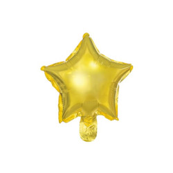 Balony foliowe Gwiazdka, 25 cm, złoty