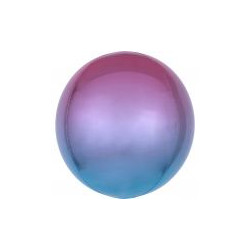 Balon, foliowy 15" ORBZ - kula, lila i niebiesk