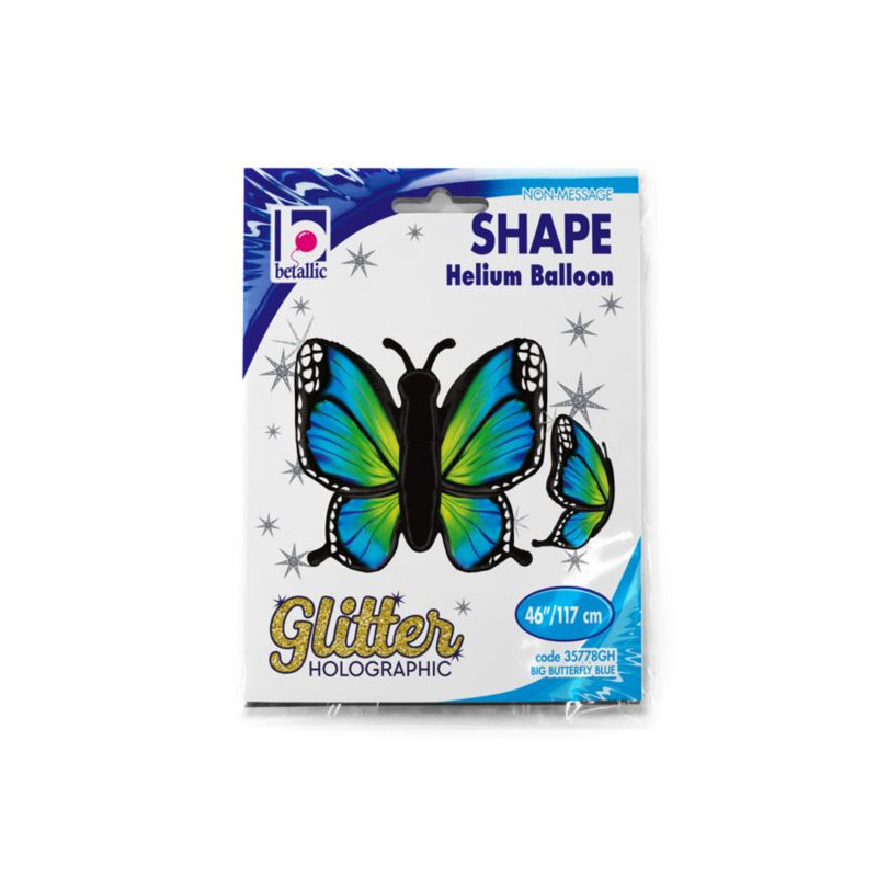 Balon Grabo 46'' 117cm Radiant Butterfly Blue Holo