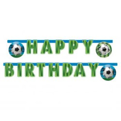 Banner "Soccer Fans - Happy Birthday"