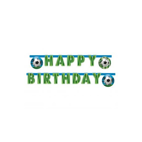 Banner "Soccer Fans - Happy Birthday"