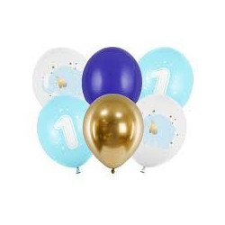 Balony 30 cm, Roczek, Pastel Light Blue