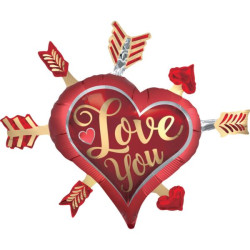Balon foliowy serce "Happy Valentine's Day"