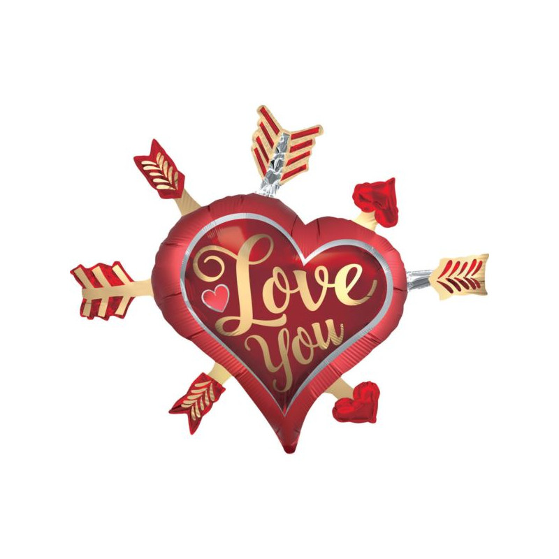 Balon foliowy serce "Happy Valentine's Day"