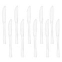 Noże plastikowe duże białe 10szt
