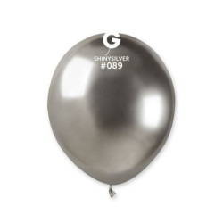 Balony AB50 shiny 5 cali - srebrne/ 100 szt.