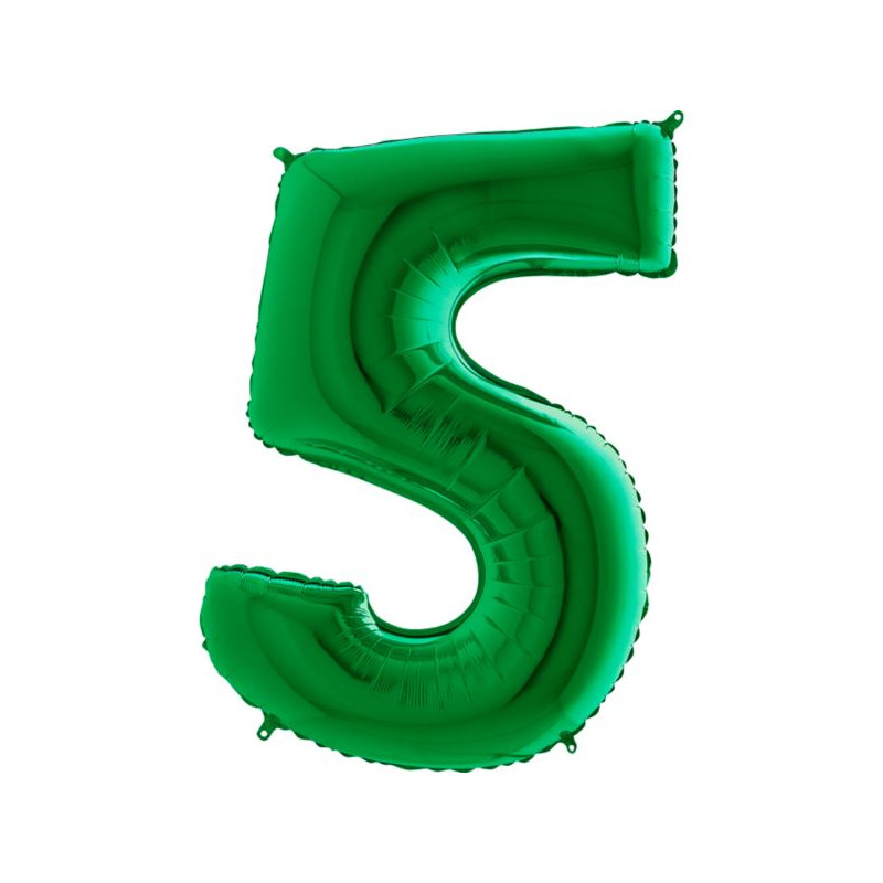 Balon Numer 5 Zielony