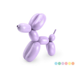 Balony modeliny pastelowe 130cm z pompką, mix