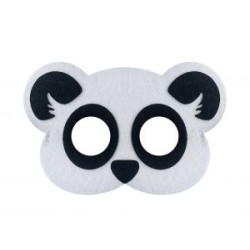 Maska filcowa Panda, 19x12 cm