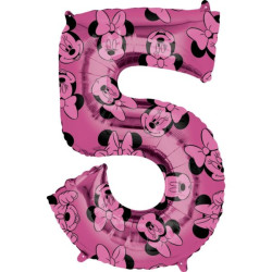 Balon foliowy Minnie Mouse Forever cyfra "5"