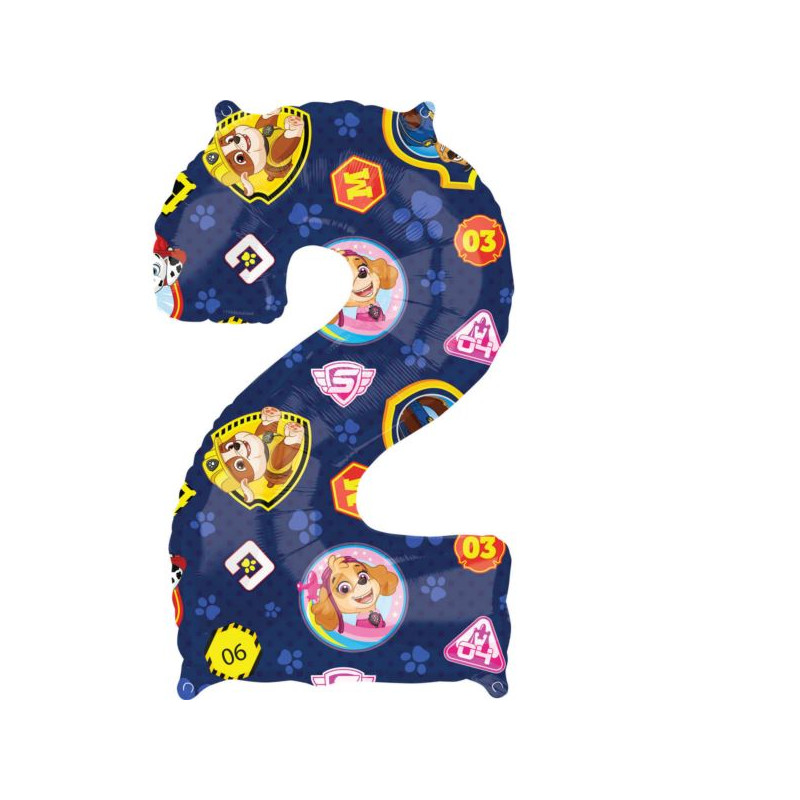 Mid Size Paw Patrol Number 2 balon foliowy