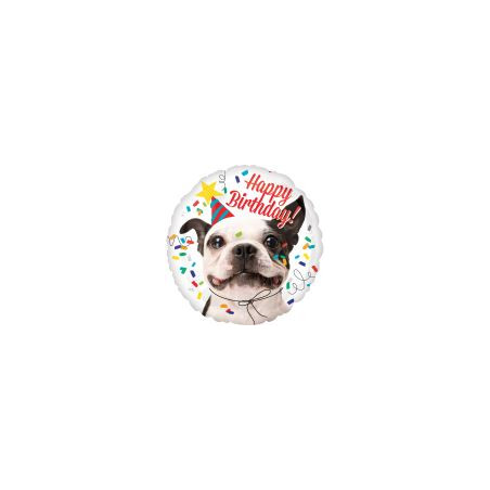 Standard "Happy Birthday Dog" Balon foliowy okragl
