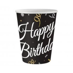 Kubeczki papierowe B&C Happy Birthday, 250 ml