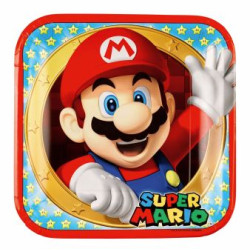 Talerze papierowe Super Mario 23x23cm