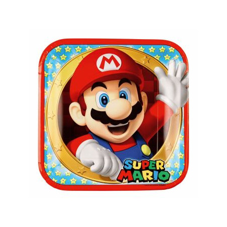 Talerze papierowe Super Mario 23x23cm