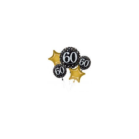 Bukiet balonów "60-Urodziny" w op. 5 szt.
