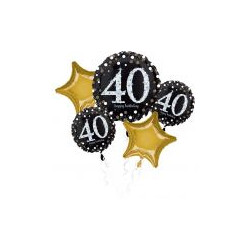 Bukiet balonów "40-Urodziny" w op.5 szt.
