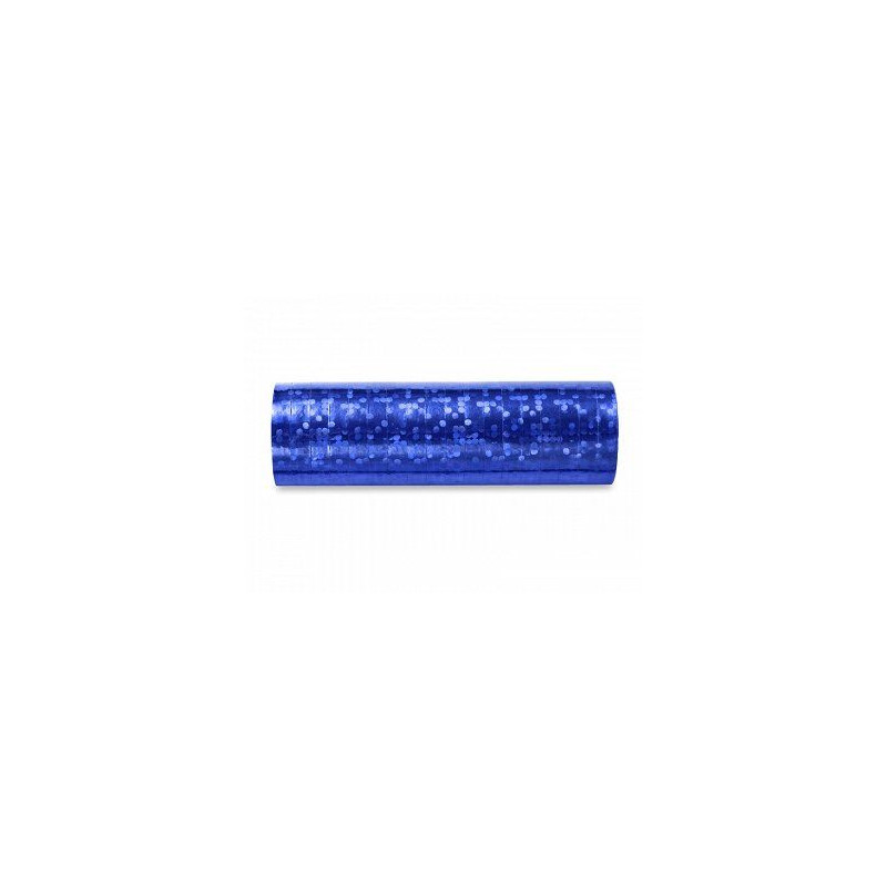 Serpentyny holograficzne, niebieski, 3,8m