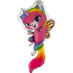 Balon Grabo 40'' Rainbow Butterfly Unicorn Kitty