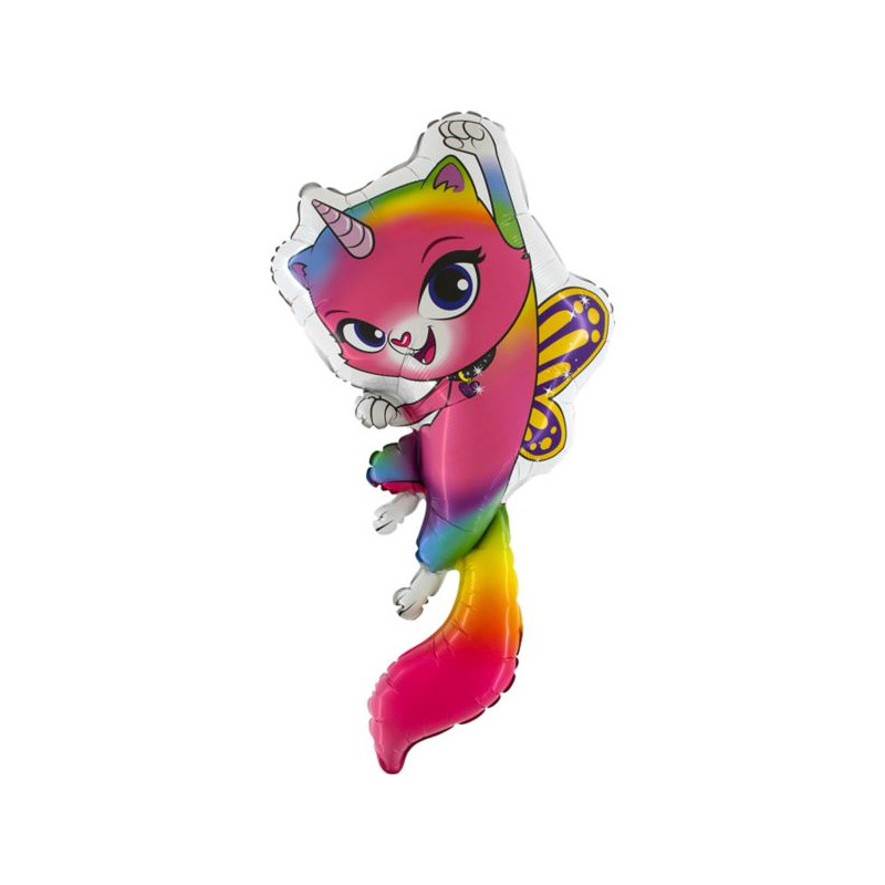 Balon Grabo 40'' Rainbow Butterfly Unicorn Kitty