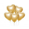 Balony Beauty&Charm, platynowe złote serca 12"/ 6