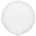 Balon foliowy mtalik - biały 43 cm