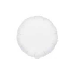 Balon foliowy mtalik - biały 43 cm