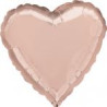 Balon foliowy "Serce" - różowe złoto 43 cm
