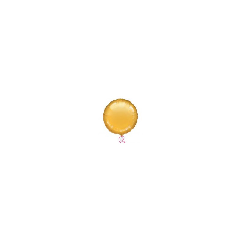 Balon, foliowy met, okrągły - złoty